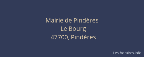 Mairie de Pindères