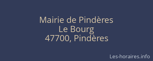 Mairie de Pindères
