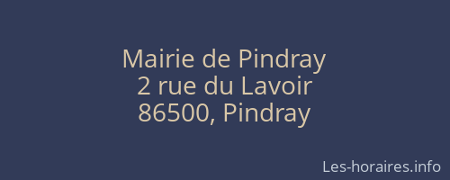 Mairie de Pindray