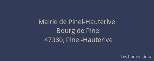 Mairie de Pinel-Hauterive