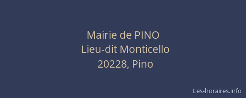 Mairie de PINO
