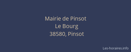 Mairie de Pinsot