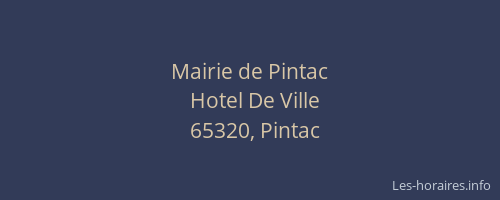 Mairie de Pintac