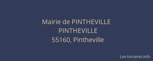 Mairie de PINTHEVILLE