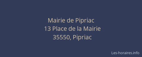 Mairie de Pipriac