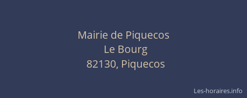 Mairie de Piquecos