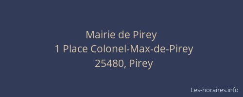 Mairie de Pirey
