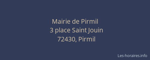 Mairie de Pirmil