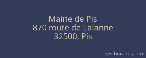 Mairie de Pis