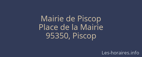 Mairie de Piscop