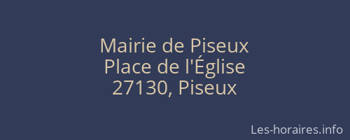 Mairie de Piseux