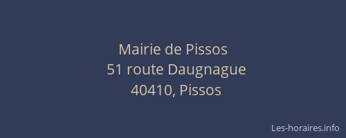 Mairie de Pissos