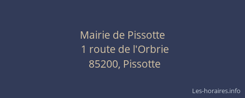 Mairie de Pissotte