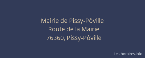 Mairie de Pissy-Pôville