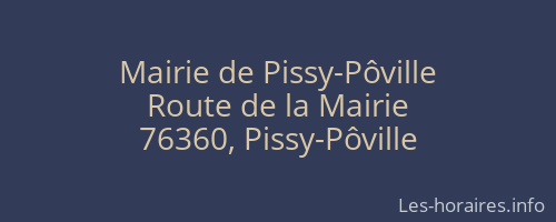 Mairie de Pissy-Pôville