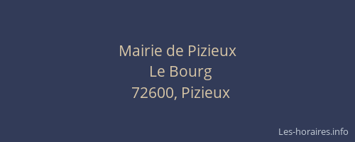 Mairie de Pizieux