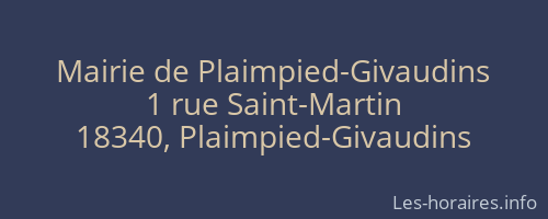 Mairie de Plaimpied-Givaudins