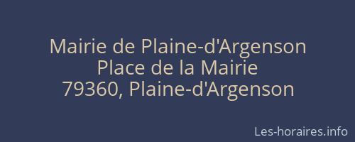Mairie de Plaine-d'Argenson