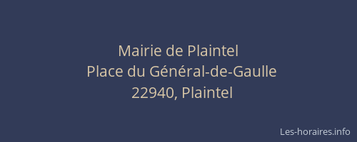 Mairie de Plaintel