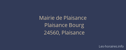 Mairie de Plaisance
