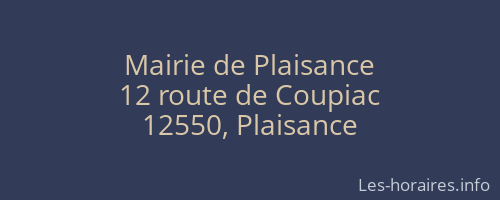 Mairie de Plaisance