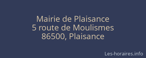 Mairie de Plaisance