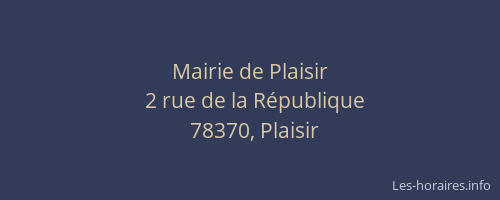 Mairie de Plaisir