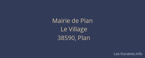Mairie de Plan
