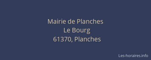 Mairie de Planches