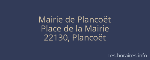 Mairie de Plancoët