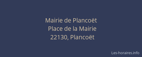 Mairie de Plancoët