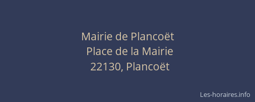Mairie de Planco&euml;t