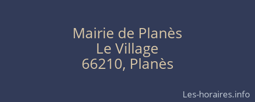Mairie de Planès