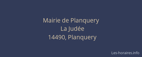 Mairie de Planquery