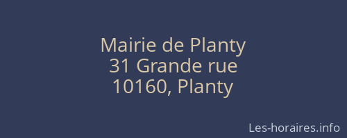 Mairie de Planty
