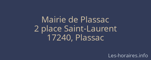 Mairie de Plassac
