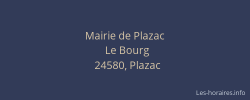 Mairie de Plazac