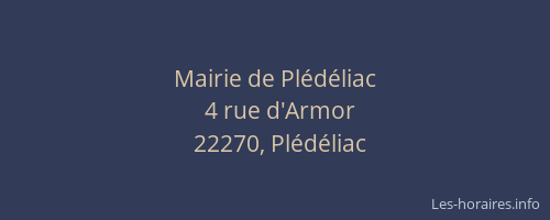 Mairie de Pl&eacute;d&eacute;liac