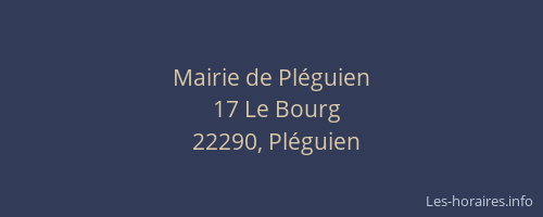 Mairie de Pl&eacute;guien
