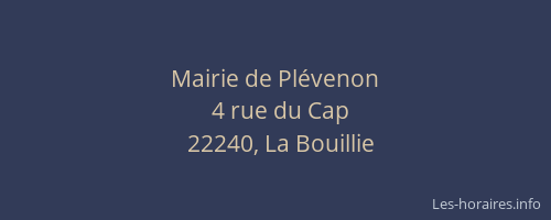 Mairie de Pl&eacute;venon