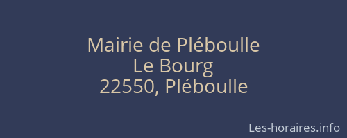 Mairie de Pléboulle