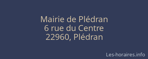 Mairie de Plédran
