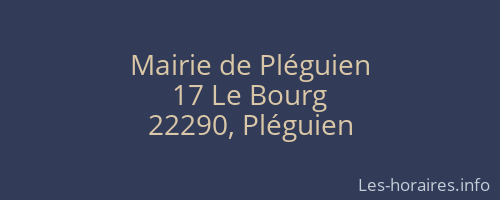 Mairie de Pléguien