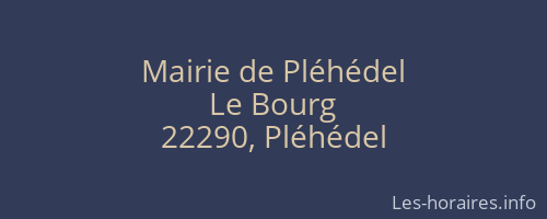 Mairie de Pléhédel