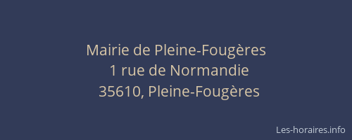 Mairie de Pleine-Fougères