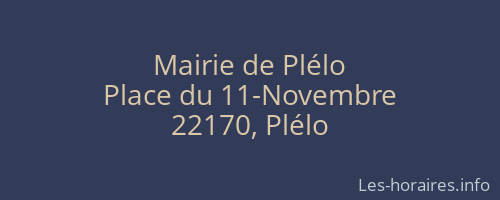 Mairie de Plélo