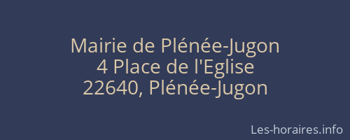 Mairie de Plénée-Jugon