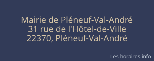 Mairie de Pléneuf-Val-André