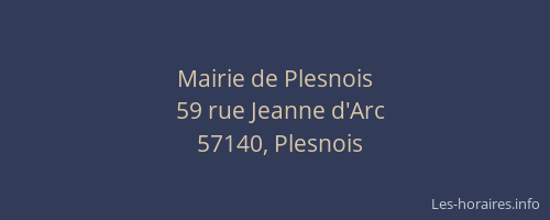 Mairie de Plesnois