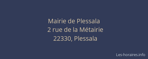 Mairie de Plessala